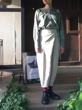 「JUCO.（ジュコ）のアイテム」を使った、aikoさん（レディース・158cm）の春コーディネート