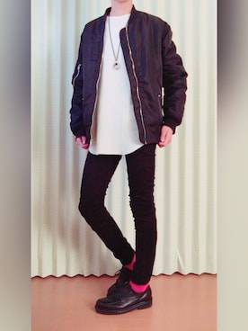 「Confirm（コンファーム）のアイテム（その他アウター）」を使った、あきまる さん（メンズ・165cm）の冬コーディネート