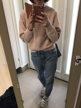 「NEW BALANCE（ニューバランス）のNew Balance ニューバランス ML574 EGG ml574egg（スニーカー）」を使った、ちょきさん（レディース・165cm）の秋コーディネート