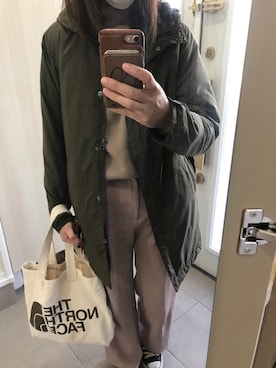 「THE NORTH FACE（ザノースフェイス）のアイテム（ミリタリージャケット）」を使った、ちょきさん（レディース・165cm）の春コーディネート