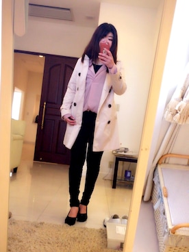 「CECIL McBEE（セシルマクビー）のアイテム（トレンチコート）」を使った、まるまるさん（レディース・162cm）の春コーディネート