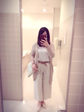「お買い物」｜「アイテム（アナログ腕時計）」を使った、まるまるさん（レディース・162cm）の夏コーディネート
