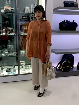 「LOWRYS FARM（ローリーズファーム）のアイテム（イヤリング（片耳用））」を使った、amerieeeさん（レディース・163cm）の秋コーディネート