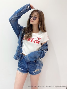 「スタッフコーデ」｜「アイテム（デニムジャケット）」を使った、mikuさん（レディース・160cm）の春コーディネート