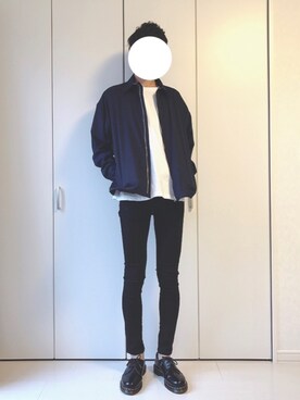 「Hanes」｜「アイテム（ブルゾン）」を使った、こーすけ。さん（メンズ・183cm）の秋コーディネート