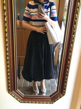 「POOL SIDE（プールサイド）のアイテム（パンプス）」を使った、ゆらさん（レディース・155cm）の夏コーディネート