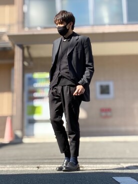 スーツジャケットを使った モード系 のメンズ人気ファッションコーディネート Wear