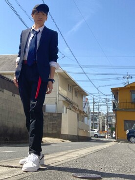 スーツジャケットを使った きれいめカジュアル の人気ファッションコーディネート Wear