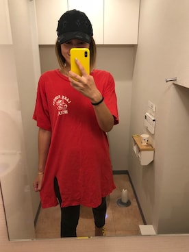 「RCWB（アールシーダブリュービー）のアイテム」を使った、yoyoさん（レディース・168cm）の夏コーディネート