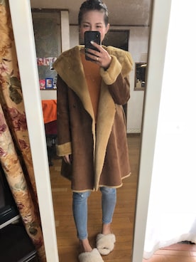 「URBAN RESEARCH ROSSO WOMEN（アーバンリサーチ　ロッソ）のアイテム（ムートンコート）」を使った、yoyoさん（レディース・168cm）の秋コーディネート