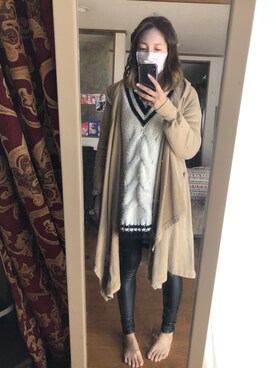 「ZUCCa（ズッカ）のアイテム（ブルゾン）」を使った、yoyoさん（レディース・168cm）の春コーディネート