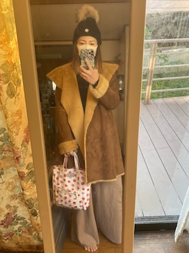 「URBAN RESEARCH ROSSO WOMEN（アーバンリサーチ　ロッソ）のアイテム（その他アウター）」を使った、yoyoさん（レディース・168cm）の冬コーディネート