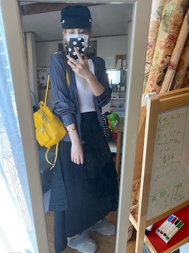 「PLEATS PLEASE（プリーツプリーズ）のアイテム（ジャケット/アウター）」を使った、yoyoさん（レディース・168cm）の春コーディネート