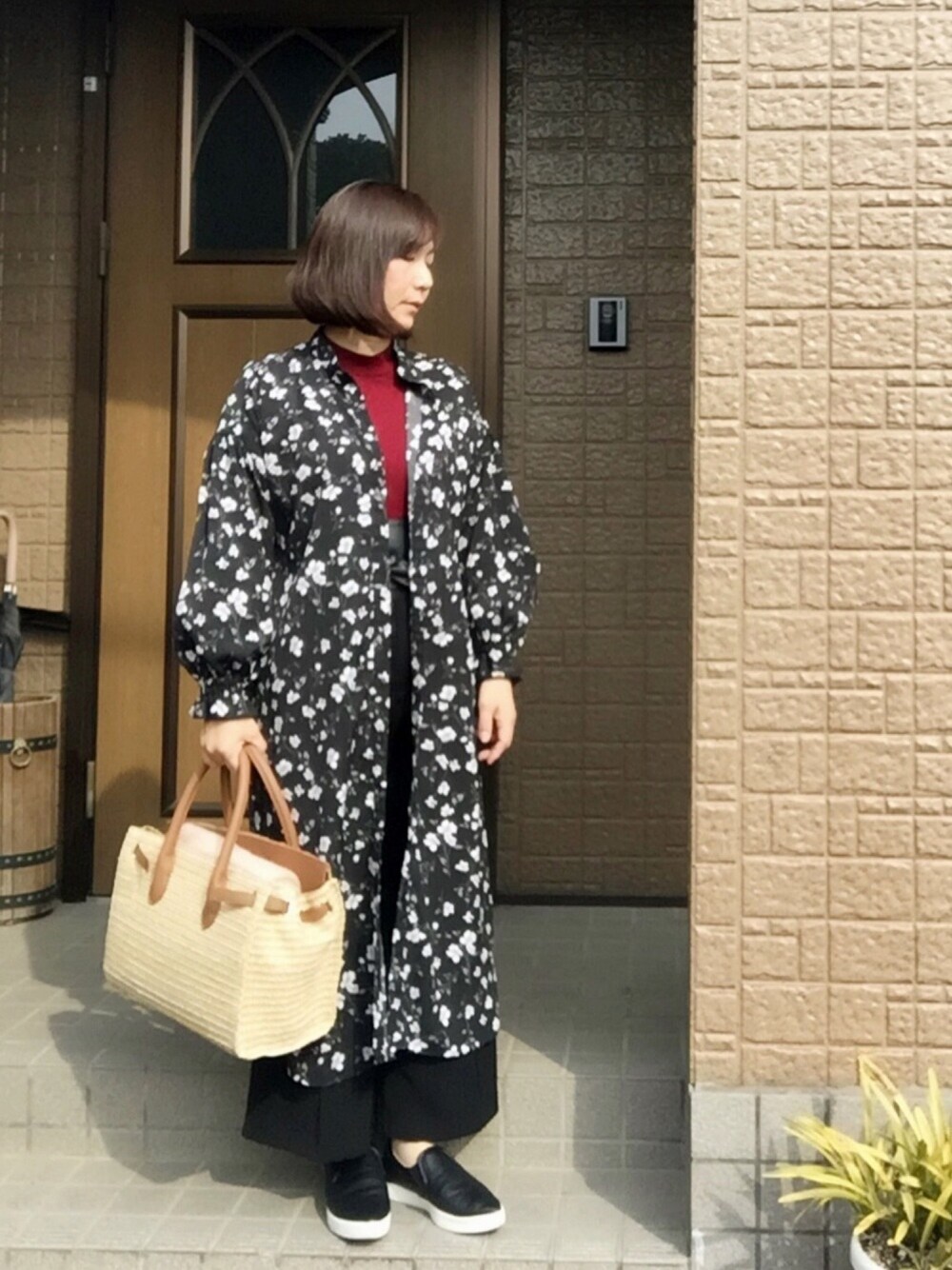 「プチプラ、ピンクフェス3告知」｜「しまむらのアイテム（ワンピース、ブラック系）」を使った、tatoさん（レディース・160cm）の春コーディネートの1枚目の写真