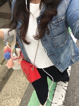 「YANUK（ヤヌーク）のアイテム（ジャケット/アウター）」を使った、快獣☆ブースカさん（レディース・153cm）の春コーディネート