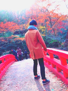 「SPINNS(スピンズ)のアイテム(ストール/ショール)」を使った、yoshiさん(メンズ・175cm)の春コーディネート