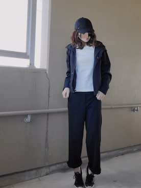 「BAYFLOW(BAYFLOW)」｜「アイテム（マウンテンパーカー）」を使った、siomanekiさん（レディース・155cm）の春コーディネート
