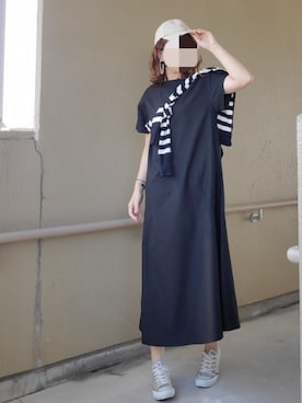 「index（インデックス）のアイテム（帽子）」を使った、siomanekiさん（レディース・155cm）の春コーディネート