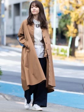 「miniyu（ミニュウ）のアイテム（その他アウター）」を使った、La SRIC officialさん（レディース・164cm）の冬コーディネート