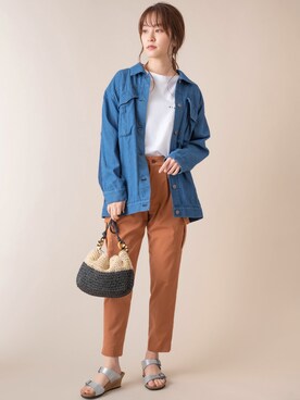 「miniyu（ミニュウ）のアイテム（ジャケット/アウター）」を使った、La SRIC officialさん（レディース・164cm）の春コーディネート