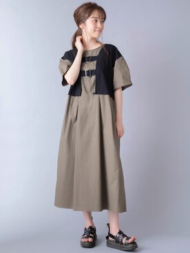「miniyu（ミニュウ）のアイテム（ワンピース/ドレス）」を使った、La SRIC officialさん（レディース・164cm）の夏コーディネート