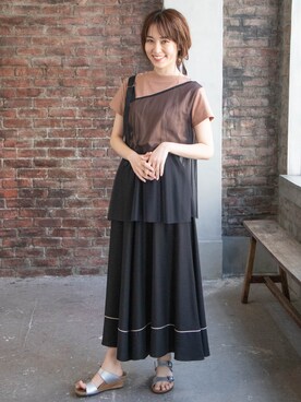 「miniyu（ミニュウ）のアイテム」を使った、La SRIC officialさん（レディース・164cm）の夏コーディネート