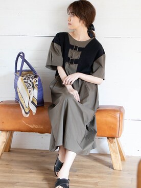 「miniyu（ミニュウ）のアイテム（ワンピース/ドレス）」を使った、La SRIC officialさん（レディース・164cm）の夏コーディネート