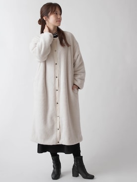「miniyu（ミニュウ）のアイテム（その他アウター）」を使った、La SRIC officialさん（レディース・164cm）の秋コーディネート