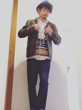 「クリスマス」｜「アイテム（雑貨/ホビー）」を使った、BABUさん（メンズ・168cm）の冬コーディネート