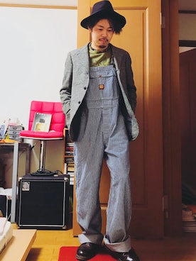 「Buzz Rickson's（バズリクソンズ）のアイテム（Tシャツ/カットソー）」を使った、BABUさん（メンズ・168cm）の春コーディネート
