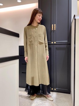 「TICCA（ティッカ）のアイテム（ワンピース）」を使った、古川　オデット エ オディール スタッフさん（レディース・160cm）の冬コーディネート