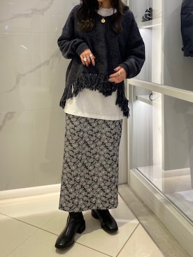 simさん（レディース・151cm）の冬コーディネート
