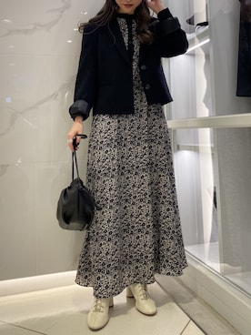 「ショート丈ジャケット」｜simさん（レディース・151cm）の冬コーディネート