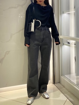 simさん（レディース・151cm）の冬コーディネート