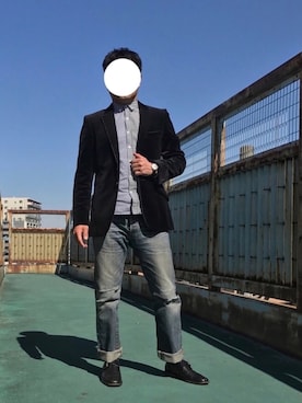 「ドラフトリーバイス」｜「アイテム（アナログ腕時計）」を使った、s h ! nさん（メンズ・170cm）の冬コーディネート