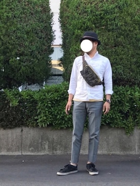 「Burner（バーナー）のアイテム（帽子）」を使った、s h ! nさん（メンズ・170cm）の春コーディネート
