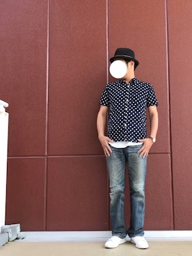 「Burner（バーナー）のアイテム（帽子）」を使った、s h ! nさん（メンズ・170cm）の夏コーディネート