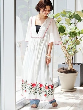 「IENA LA BOUCLE（イエナラブークル）のアイテム」を使った、KIMさん（レディース・165cm）の夏コーディネート