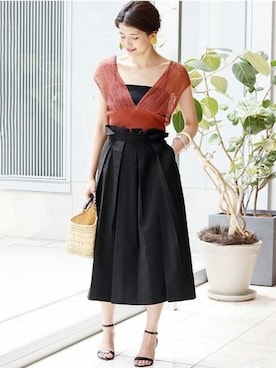 「IENA LA BOUCLE（イエナラブークル）のアイテム」を使った、KIMさん（レディース・165cm）の夏コーディネート