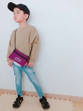 「Manhattan Portage」｜「アイテム（その他）」を使った、Skyblueさん（キッズ・110cm）の春コーディネート