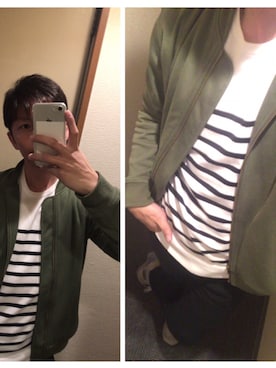 「RAGEBLUE（レイジブルー）のアイテム（MA-1）」を使った、Rさん（メンズ・175cm）の冬コーディネート