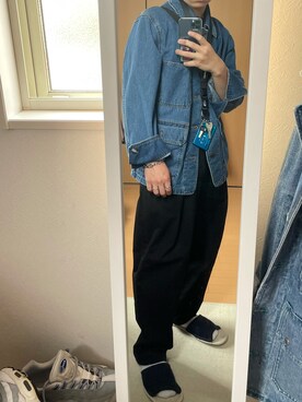 デニムジャケットを使った 無印良品 のメンズ人気ファッションコーディネート Wear