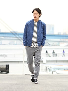 「JOURNAL STANDARD relume（ジャーナルスタンダード　レリューム）のアイテム（MA-1）」を使った、honmaさん（メンズ・176cm）の冬コーディネート