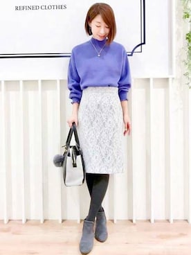 「ミューズ」｜MEWS REFINED CLOTHES OFFICIALさん（レディース・159cm）の冬コーディネート