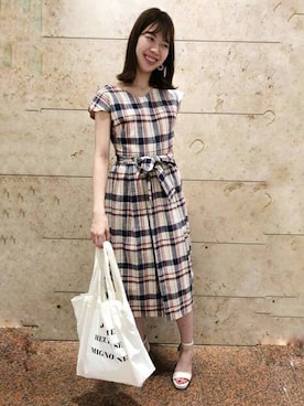 「アイテム（バッグ、ホワイト系）」を使った、MEWS REFINED CLOTHES OFFICIALさん（レディース・158cm）の夏コーディネート
