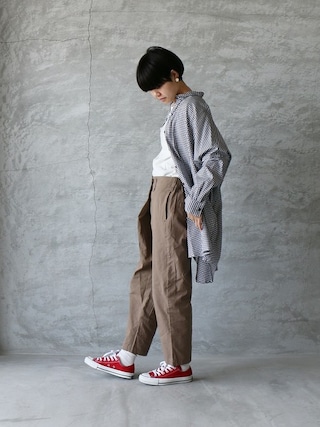 mizuiroindタータンチェックピンタックチュニック SALE】手織りビックチェックチュニック | kapuwa
