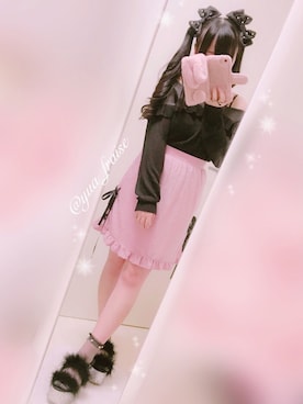 「ラメニット」｜「アイテム（PC・スマホグッズ/家電）」を使った、yua♡Instagramメインさん（レディース・149cm）の秋コーディネート