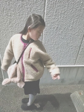 「KP DECO（ケーピーデコ）のアイテム」を使った、RiiAoさん（キッズ・122cm）の冬コーディネート