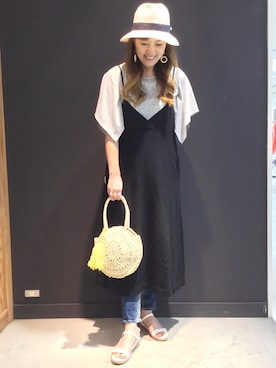 「サークルバッグ」｜mayu.【GLOBALWORK】さん（レディース・164cm）の夏コーディネート