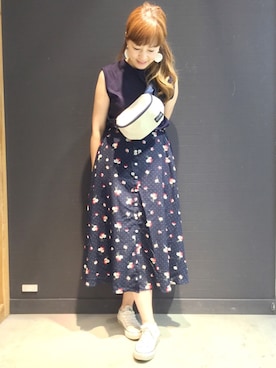 「GLOBAL WORK（グローバルワーク）のアイテム（ボディバッグ/ウエストポーチ）」を使った、mayu.【GLOBALWORK】さん（レディース・164cm）の夏コーディネート